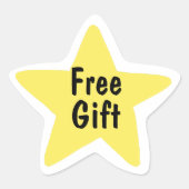 Yellow Star “Free Gift” Packaging Eco-Friendly Lab 星シール (正面)