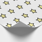 Yellow Star Pattern Minimalist Modern ラッピングペーパー (角)
