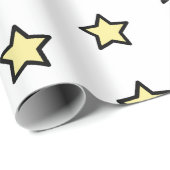 Yellow Star Pattern Minimalist Modern ラッピングペーパー (ロールコーナー)