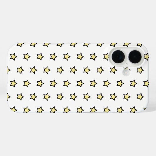 Yellow Star Pattern Minimalist Stars Case-Mate iPhoneケース (裏面 (横))