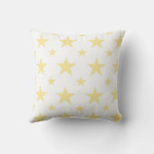 Yellow Star Pattern Retro Vintage Celestial Spring クッション (裏面)