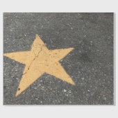 Yellow star-printed pavement ラッピングペーパー (フラット)