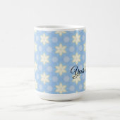 Yellow Stars on Blue design coffee mug コーヒーマグカップ (中央)