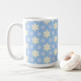 Yellow Stars on Blue design coffee mug コーヒーマグカップ