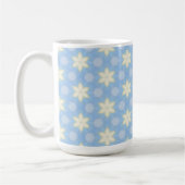 Yellow Stars on Blue design coffee mug コーヒーマグカップ (左)