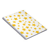 yellow stars on white background ノートブック (右側)
