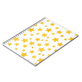 yellow stars on white background ノートブック (左側)