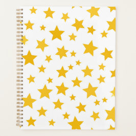 yellow stars on white background プランナー手帳
