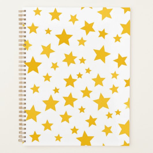 yellow stars on white background プランナー手帳 (正面)