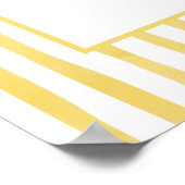 Yellow Stripe Hand Drawn Welcome Wedding ポスター (角)