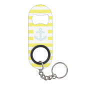 Yellow Striped Nautical Anchor キーホルダー栓抜き (裏面)