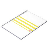 Yellow stripes and a pink crown Notebook ノートブック (左側)