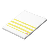 Yellow stripes and a pink crown Notepad ノートパッド (回転)