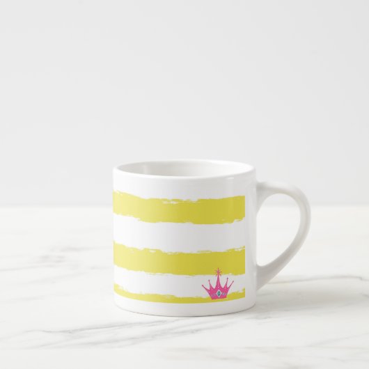 Yellow stripes and a pink crown Specialty Mug エスプレッソカップ (右)
