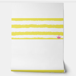 Yellow stripes and a pink crown Wallpaper 壁紙