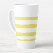 Yellow stripes and a pink Latte Mug カフェラテマグ (左アングル)