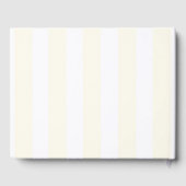 Yellow Stripes Bow Crest Monogram Spring Wedding ゲストブック (裏面)