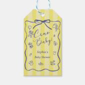 Yellow Stripes Italian Themed Ciao Baby ギフトタグ (正面)