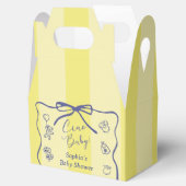 Yellow Stripes Italian Themed Ciao Baby フェイバーボックス (オープン)