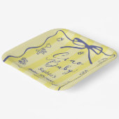 Yellow Stripes Italian Themed Ciao Baby ペーパープレート (傾斜あり)