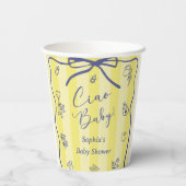 Yellow Stripes Italian Themed Ciao Baby 紙コップ (裏面)