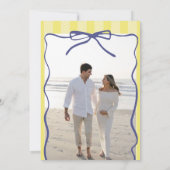 Yellow Stripes Italian Themed Ciao Bambino Photo  招待状 (裏面)