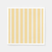 Yellow Stripes La Dolce Vita Lemons Italian PLAIN スタンダードカクテルナプキン (正面)