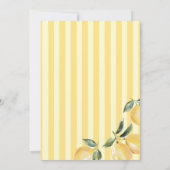Yellow Stripes Lemon Bridal Shower Invitation 招待状 (裏面)