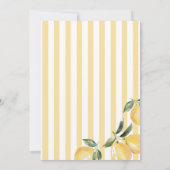 Yellow Stripes Lemon Bridal Shower Invitation 招待状 (裏面)