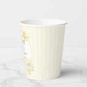 Yellow Stripes Lemons and Flowers Grad Paper Cups 紙コップ (左)