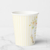Yellow Stripes Lemons and Flowers Grad Paper Cups 紙コップ (右)