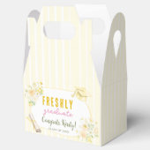 Yellow Stripes Lemons and Flowers Graduation フェイバーボックス (オープン)