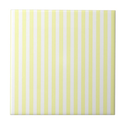 Yellow Stripes Pattern Minimal Modern Summer タイル (正面)