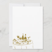 Yellow Stripes That's Amore Bridal Shower 招待状 (裏面)