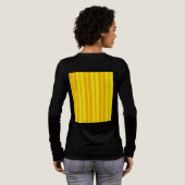 Yellow Stylish Stripes Pattern Design トライブレンドTシャツ (背面全体)