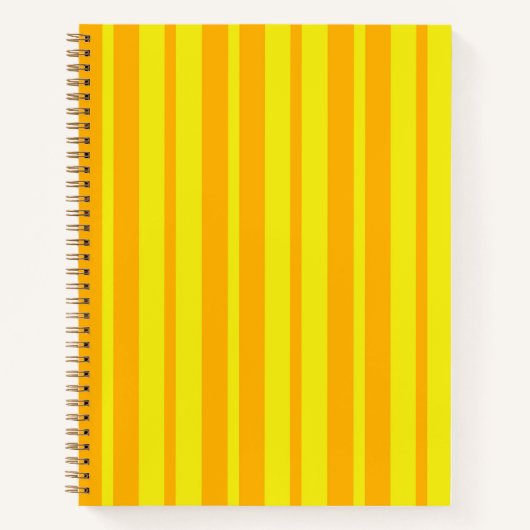 Yellow Stylish Stripes Pattern Design ノートブック (正面)