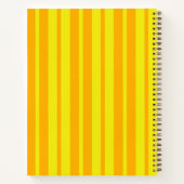 Yellow Stylish Stripes Pattern Design ノートブック (裏面)