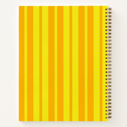 Yellow Stylish Stripes Pattern Design  ノートブック (裏面)