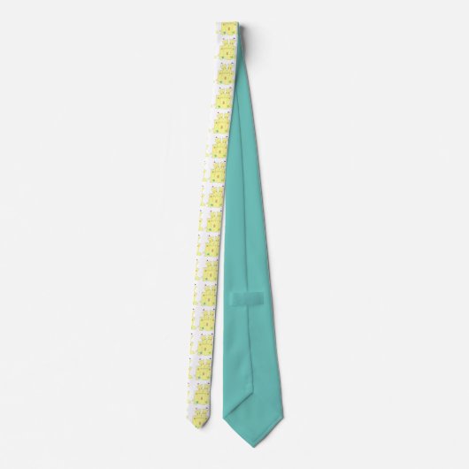 Yellow Summer Fun Beach Sandcastle Sand Castle Tie ネクタイ (裏面)