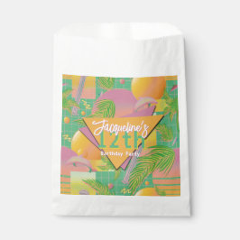 Yellow Summer Vaporwave Sunset Birthday フェイバーバッグ