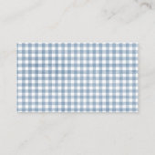 Yellow Sun Blue Gingham Baby Shower Books For Baby エンクロージャーカード (裏面)