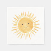 Yellow Sun Girl's Birthday Party スタンダードカクテルナプキン (正面)