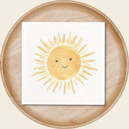 Yellow Sun Girl's Birthday Party スタンダードカクテルナプキン