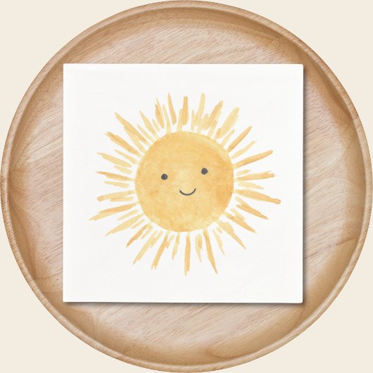 Yellow Sun Girl's Birthday Party スタンダードカクテルナプキン