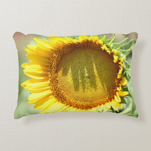 Yellow sunflower アクセントクッション (正面)