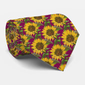 Yellow sunflower  ネクタイ (ロール)