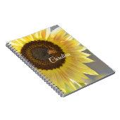 Yellow Sunflower Bee ノートブック (右側)