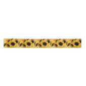 Yellow Sunflower Floral Ribbon サテンリボン (正面)