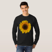 Yellow Sunflower Floral Watercolor Positivity Tシャツ (正面フル)