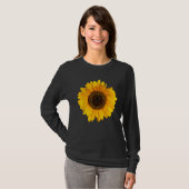 Yellow Sunflower Floral Watercolor Positivity Tシャツ (正面フル)